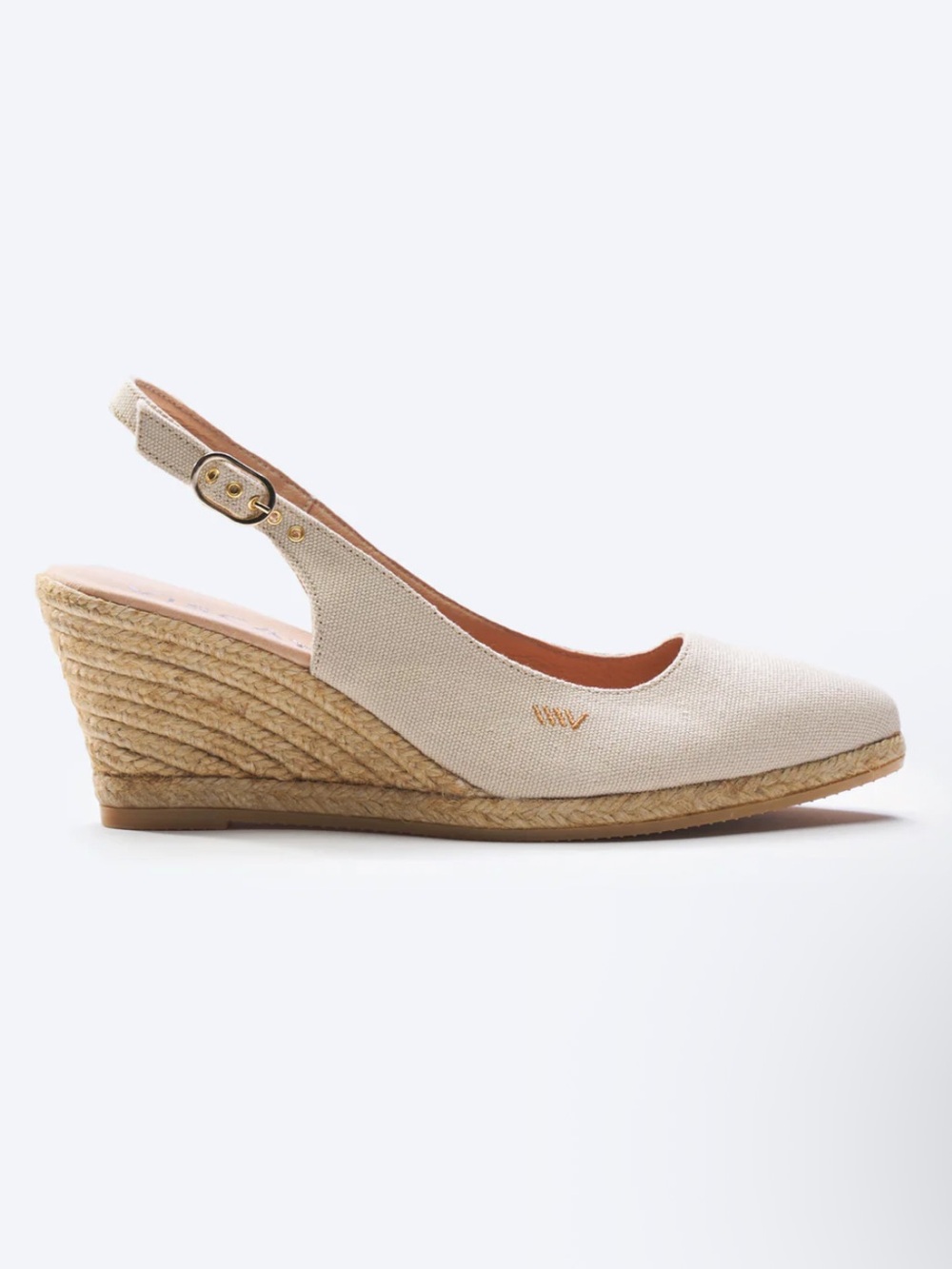 Viscata Palomera Canvas Espadrille Wedges beige slingback cotton Spain 41 / 10 - Picture 15 of 15